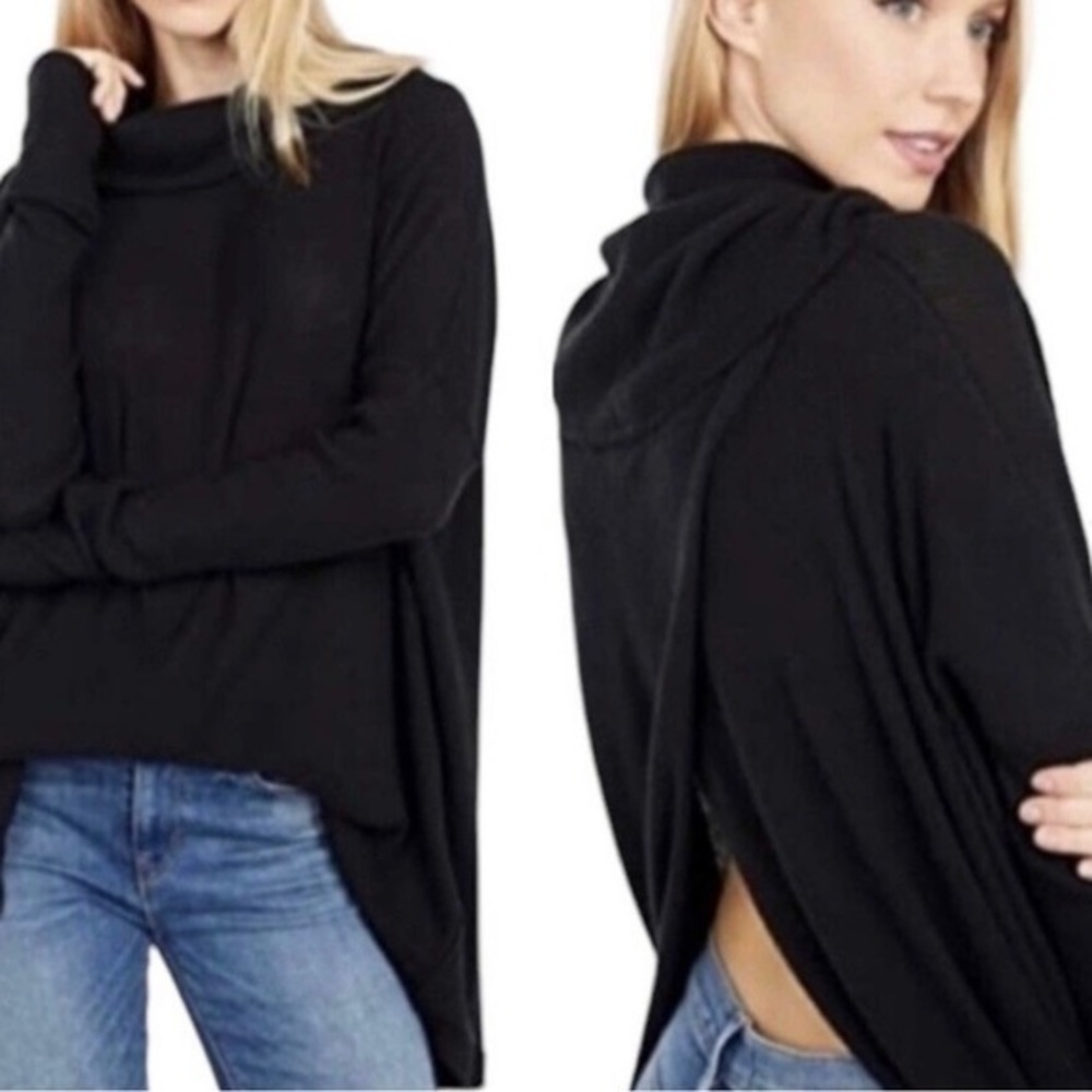 Free People Juicy long sleeve black NWT Small